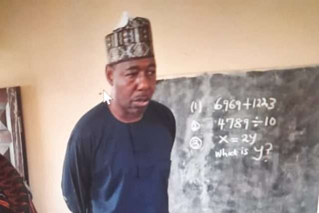 Nigerian State Governor in Nigeria conducted an impromptu test on public school teachers