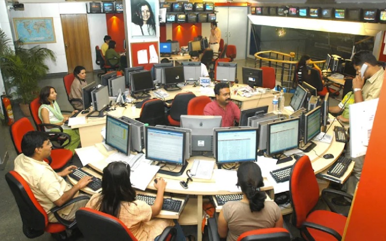 NDTV staff at work